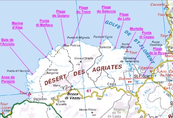 Carte des Agriate