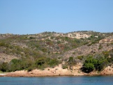 Plage de la Palombaggia depuis la mer (avec la villa d'un acteur célèbre)