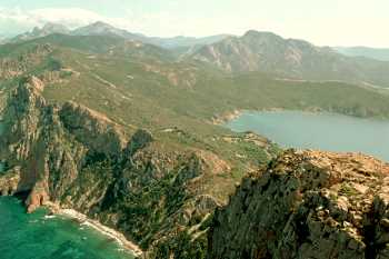 Presquîle de Capu Rossu depuis la tour de Turghju