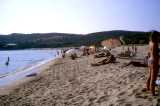 La plage d'Arone au mois d'août