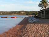 Plage de Maora avec sa paillote à Santa Manza