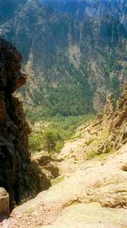 Le pas du Pas de la Chèvre et le couloir de montée Le pas du Pas de la Chèvre et le couloir de montée