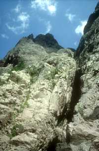 Départ du couloir de Sierra Pianella