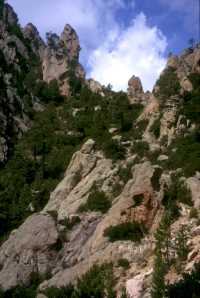 Bocca Piana depuis la crête de traversée