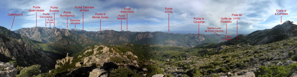Panoramique de la vallée du Cavu