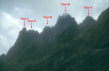 Aiguilles de Rundinaïa et ses 5 tours