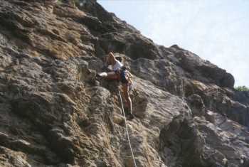 Escalade au secteur de La Source à la Richiusa