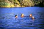 Baignade dans l'embouchure du Fangu